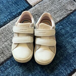 Geox Kids' Beige and White Velcro Sneakers